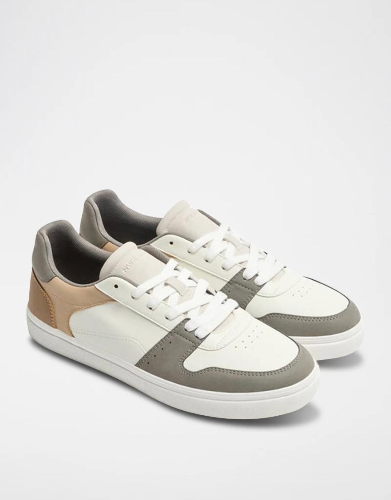 pull&bear tennis blanche kakhi