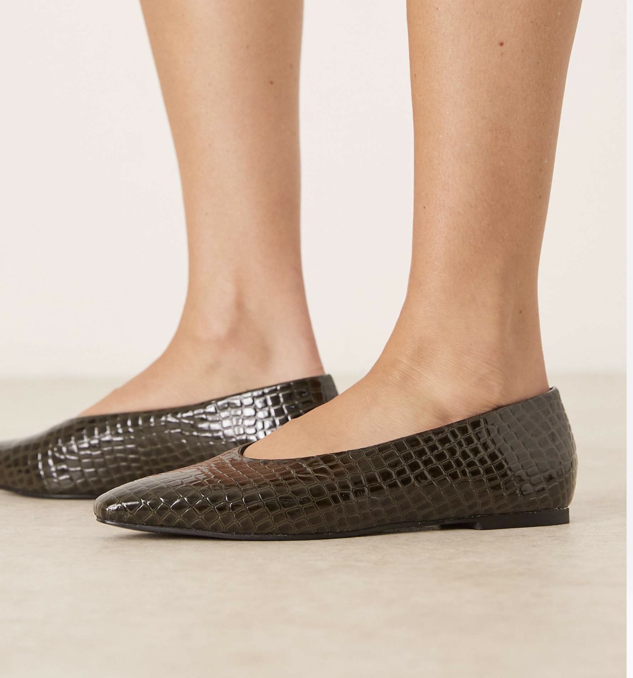 Ballerine verte crocco Asos