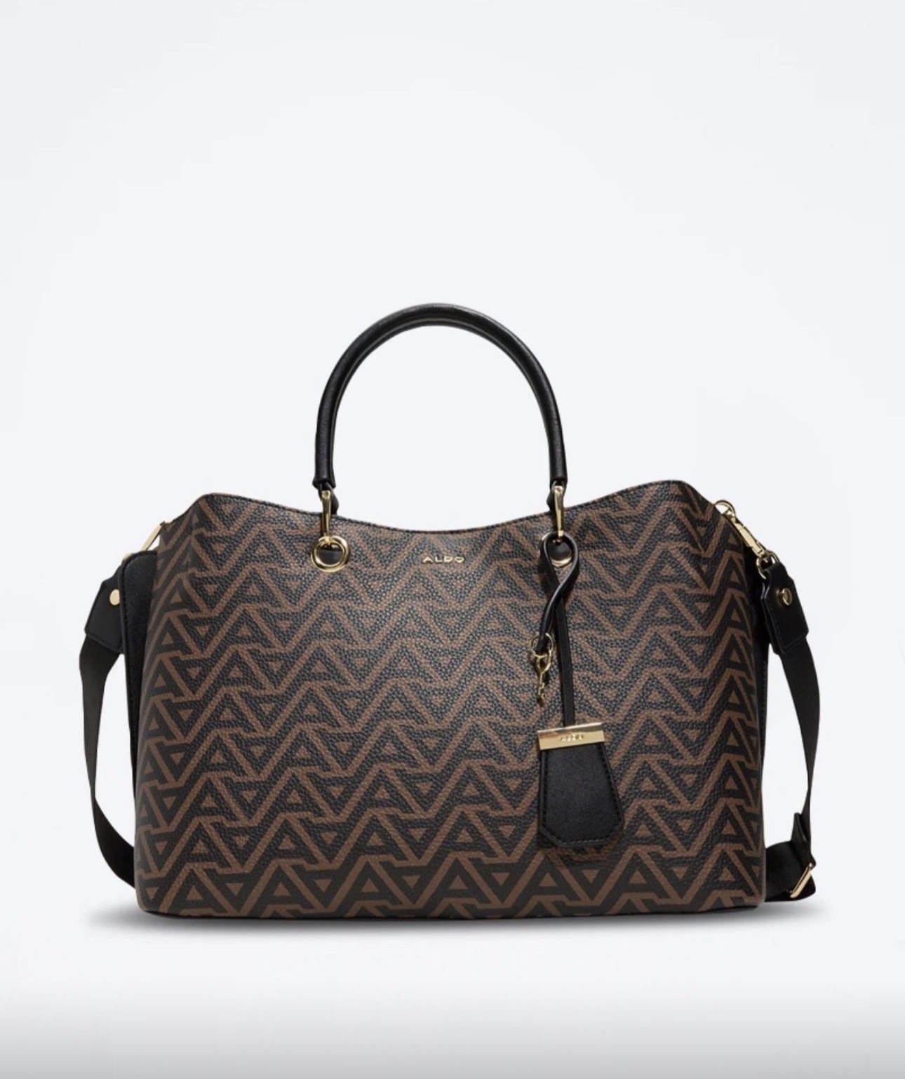 Aldo sac motif marron noir A