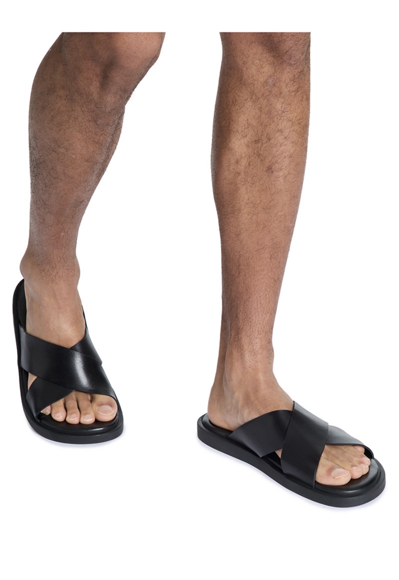 Mule cuir noir R