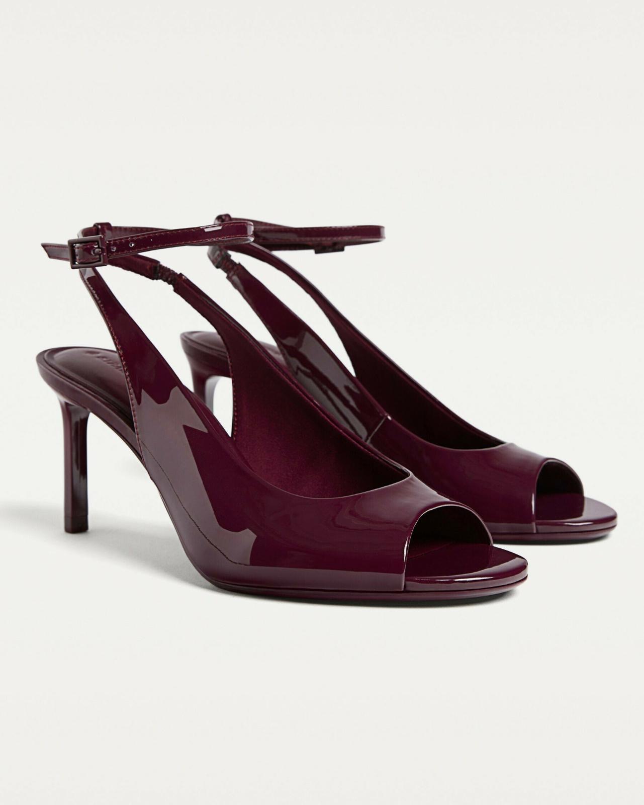 Sandale bordeau Stradivarius