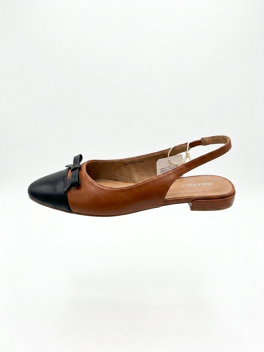 Slingback marron noir Anna Field