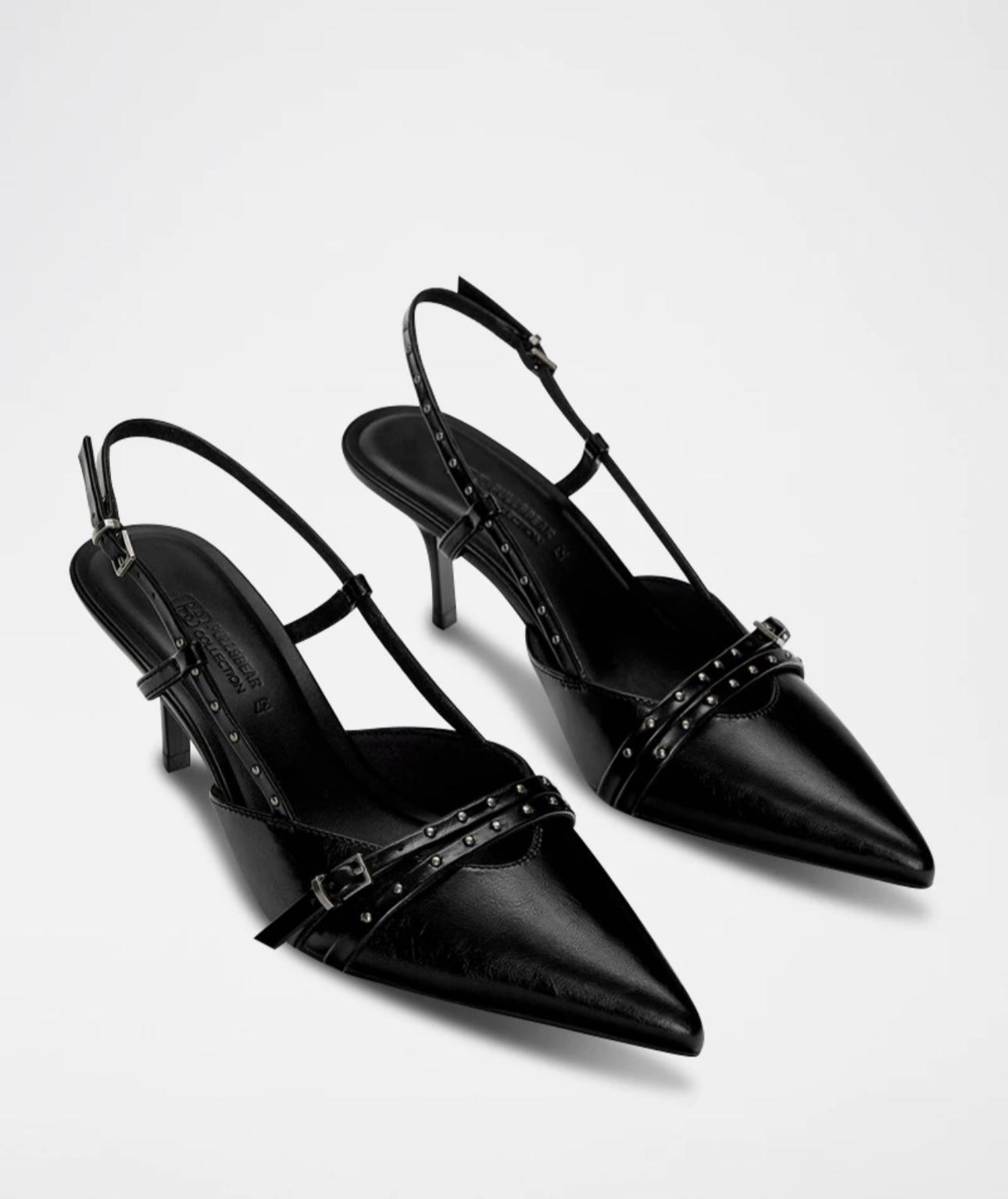 Slingback noir pointe or Pull&bear