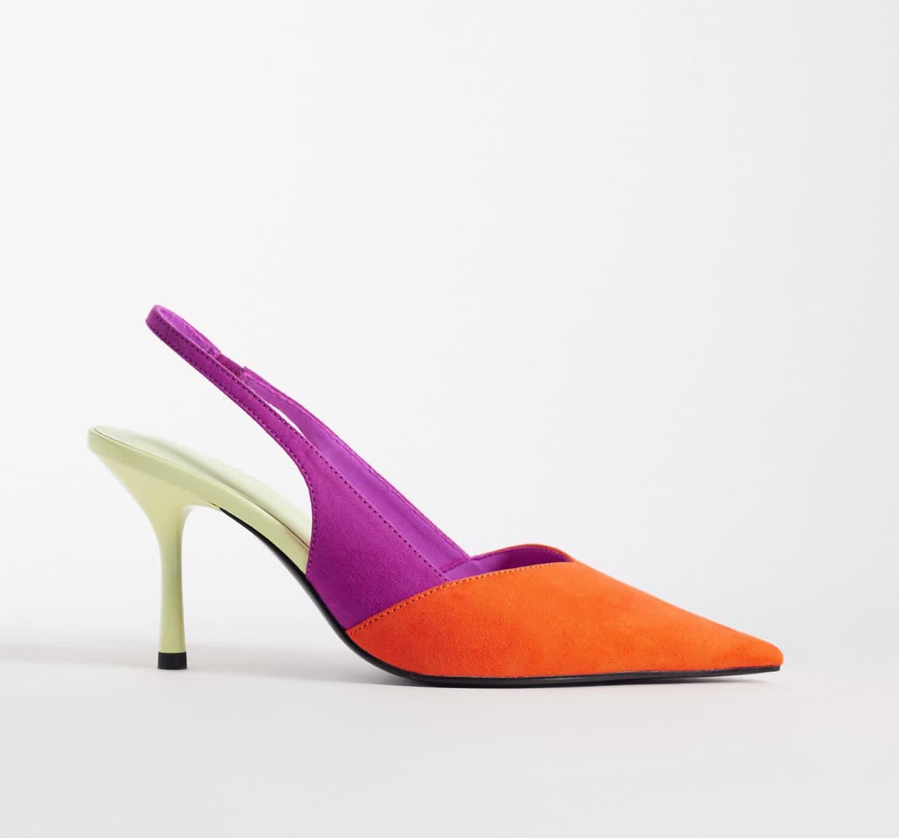 Slingback orange violet jaune ASOS