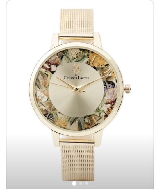 Montre or motif intérieur Christian Lacroix