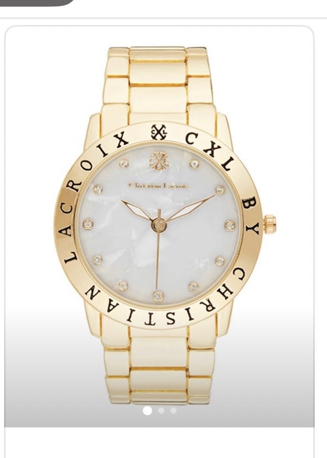 Montre or fond blanc Christian Lacroix