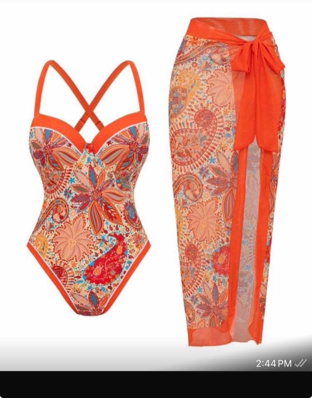 Maillot de bain orange