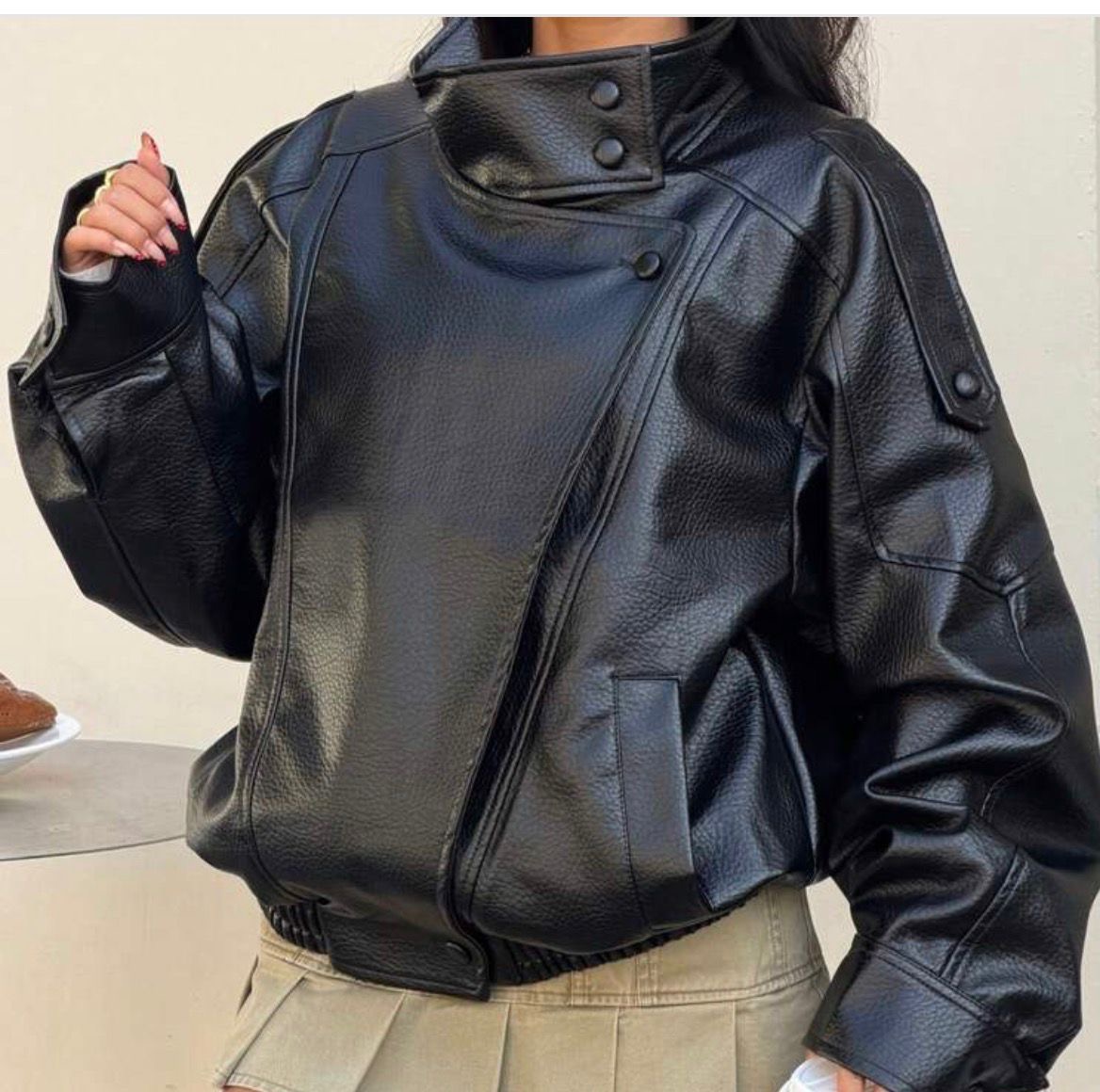 Blouson cuir noir