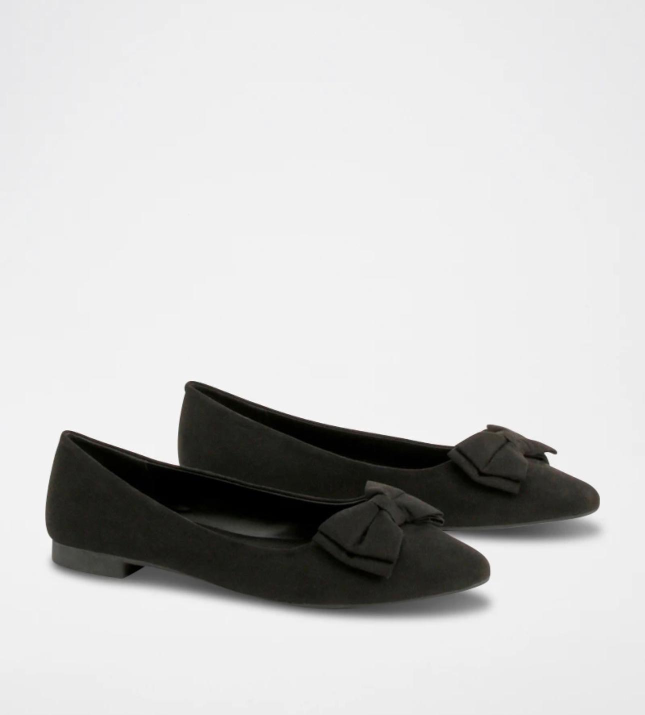 Ballerine noire à noeud Bohoo