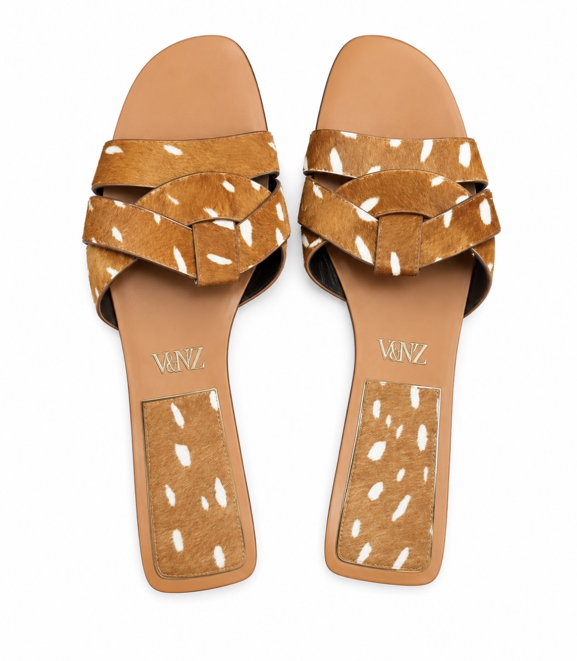 Mule plate motif vache Zara