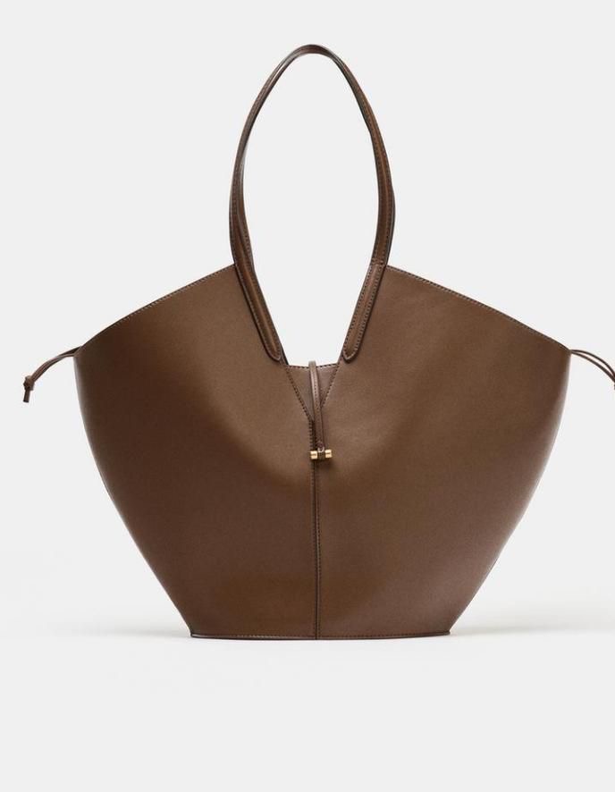 Sac cabas marron Zara