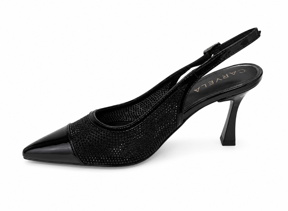 Slingback noire à strass