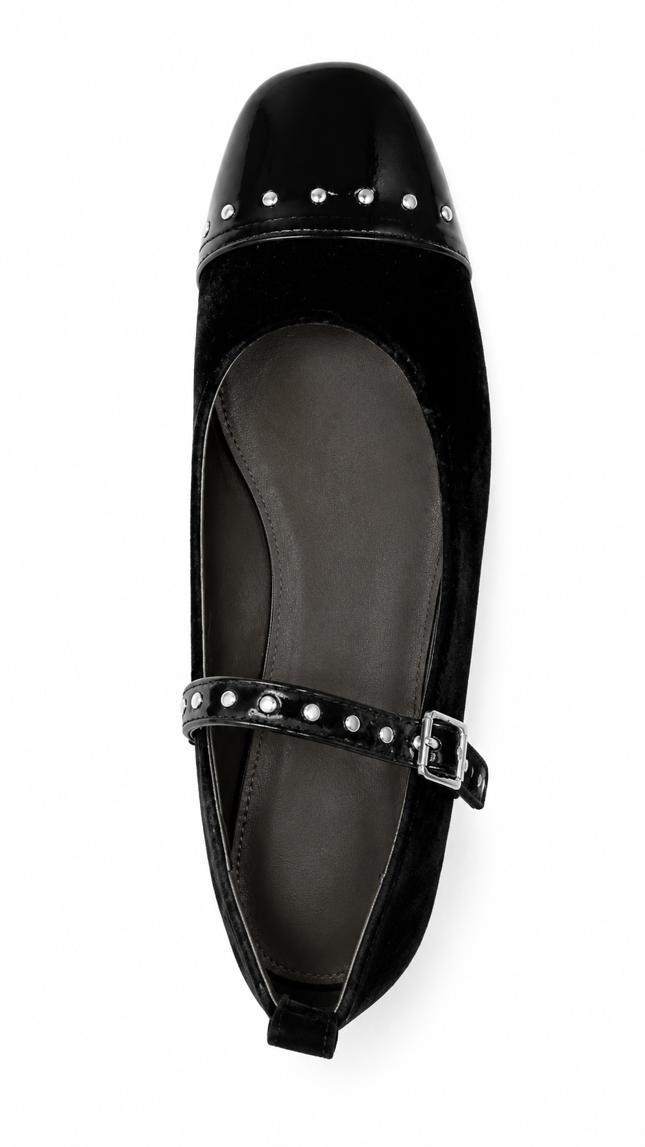 Ballerine noire velours Next