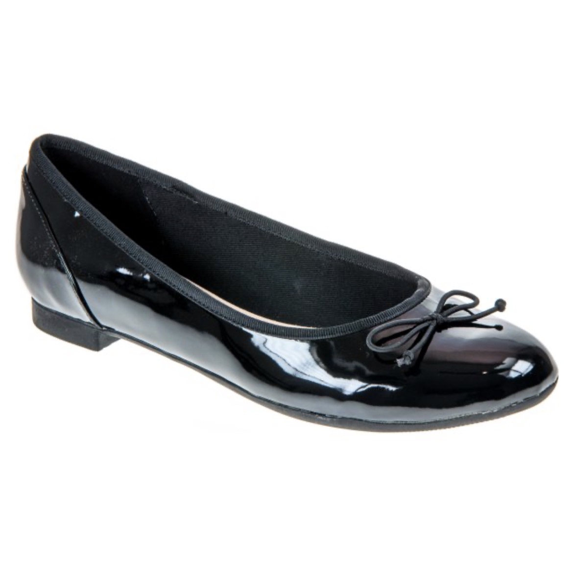 Ballerine noire vernie Clark