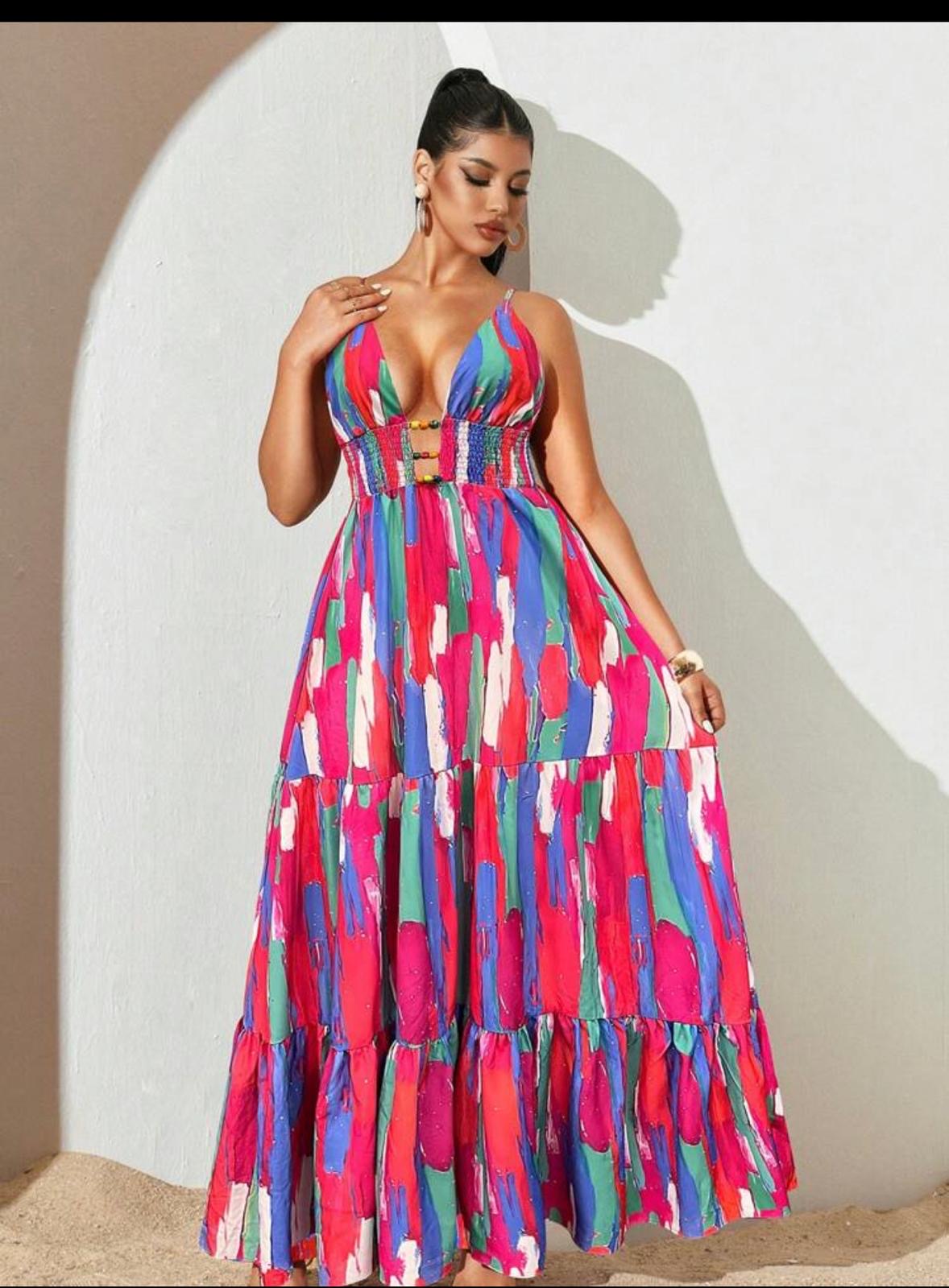 Robe rouge et bleu