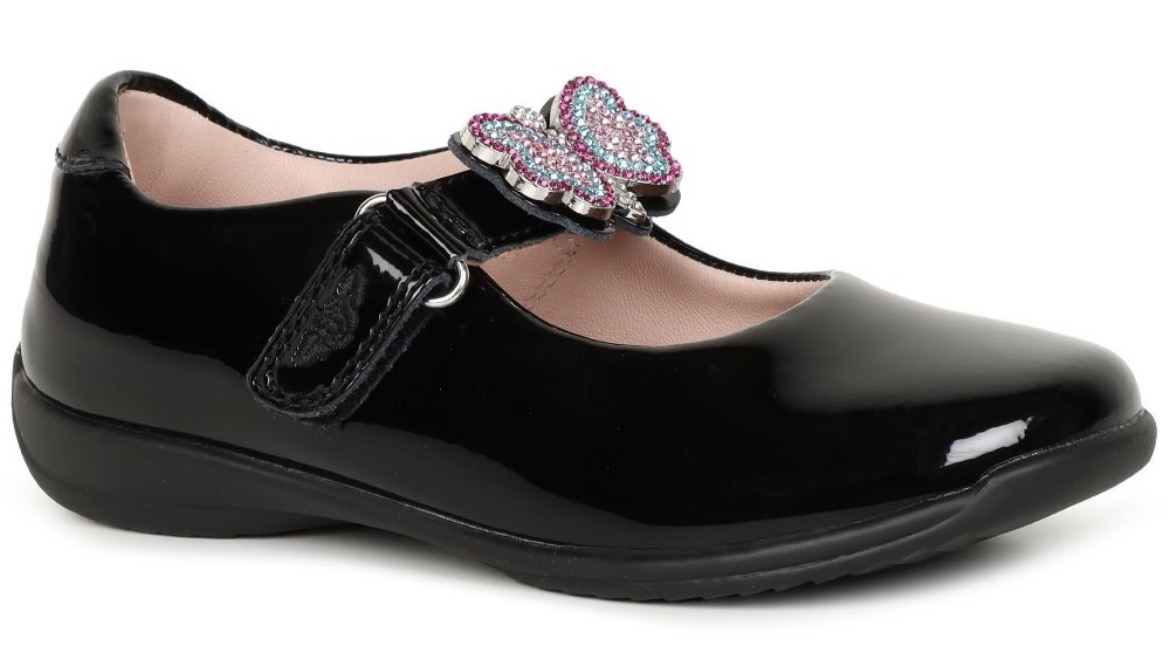 Ballerine noire vernie Kelly