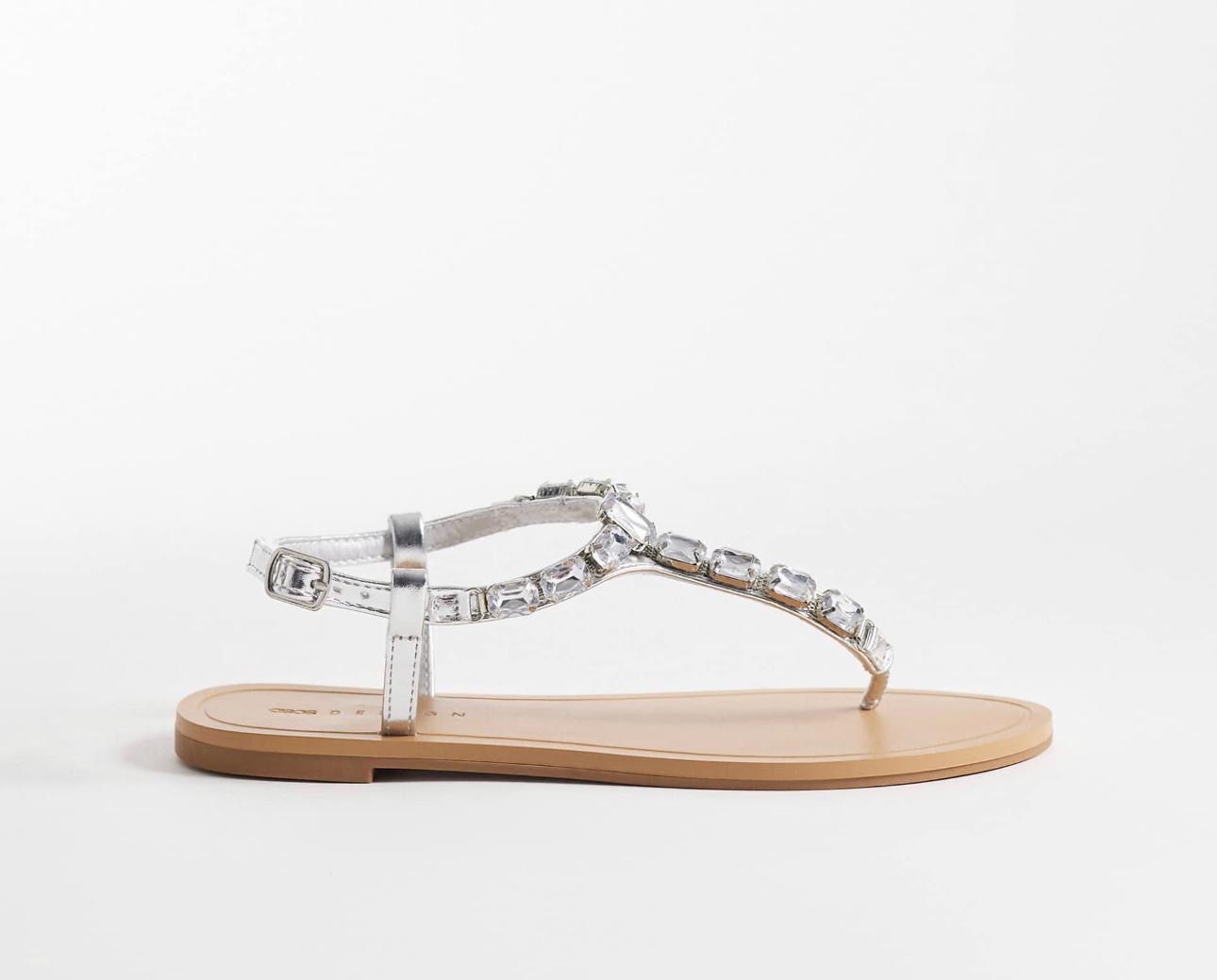 Sandale argentée ASOS