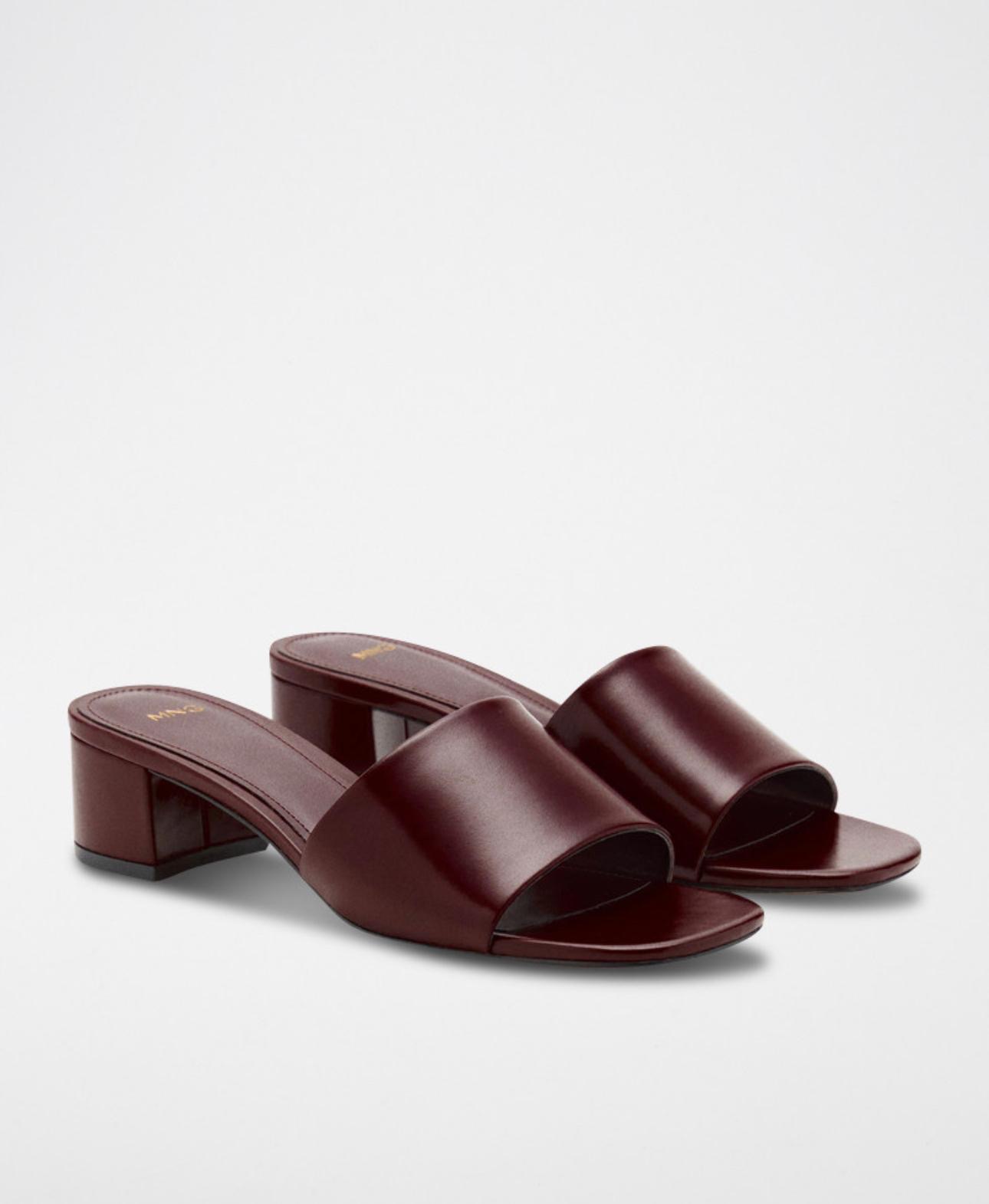 Mule rouge bordeau Mango
