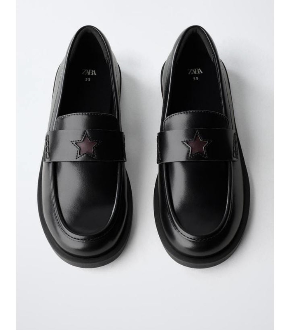 Mocassin noire avec étoile Zara