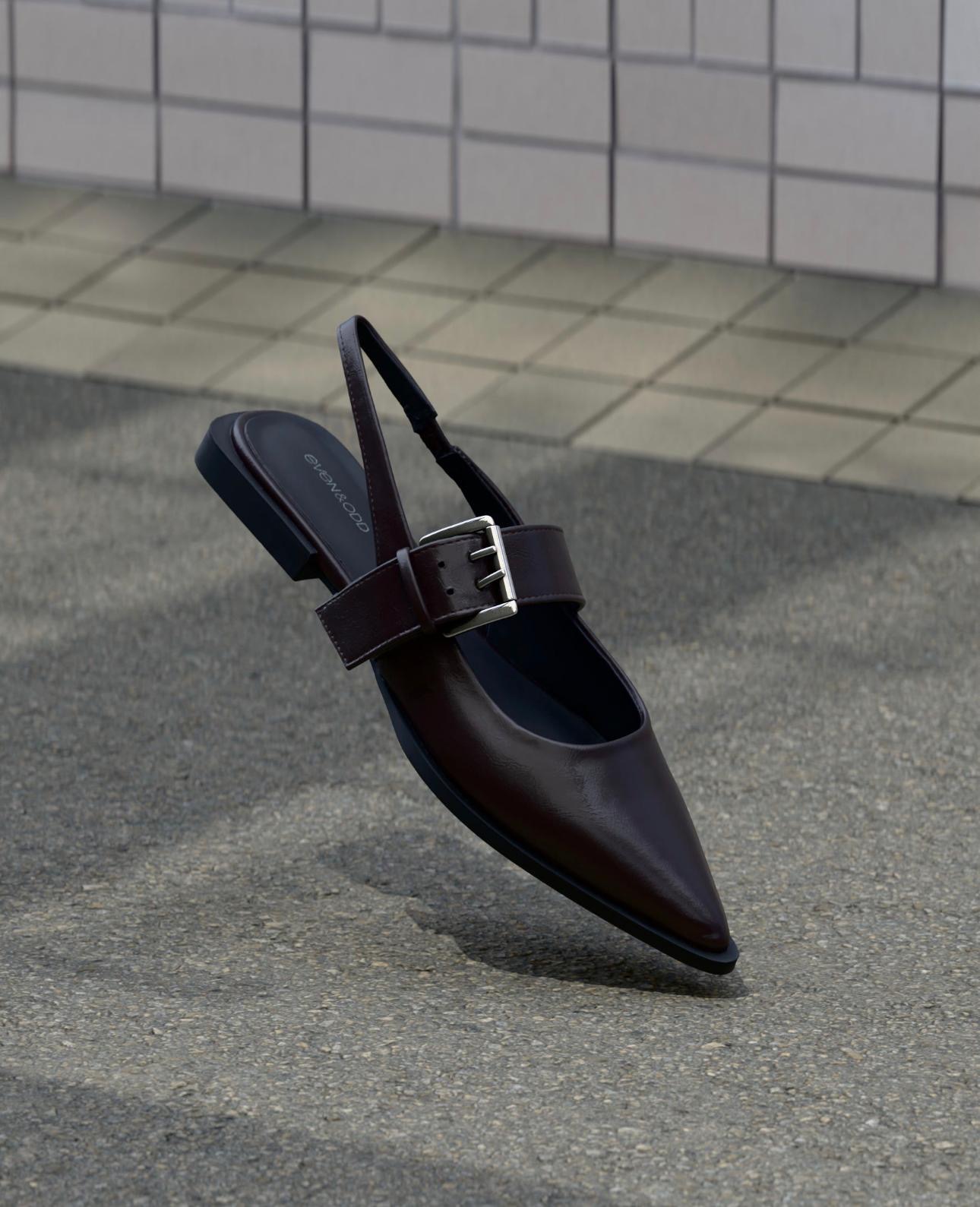 Slingback noire boucle Even&Odd