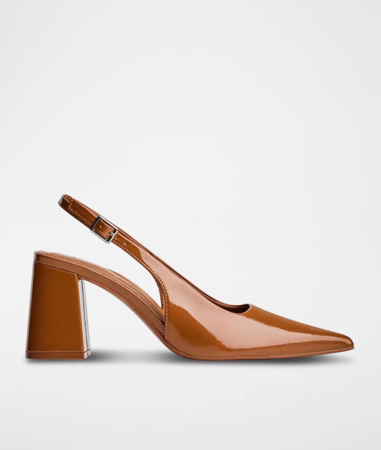 Slingback bloc camel Bershka
