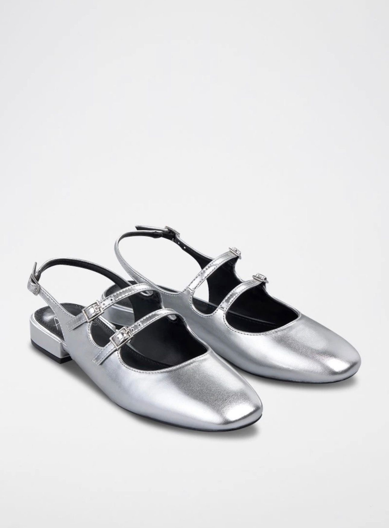 Slingback argentée Alma Blue