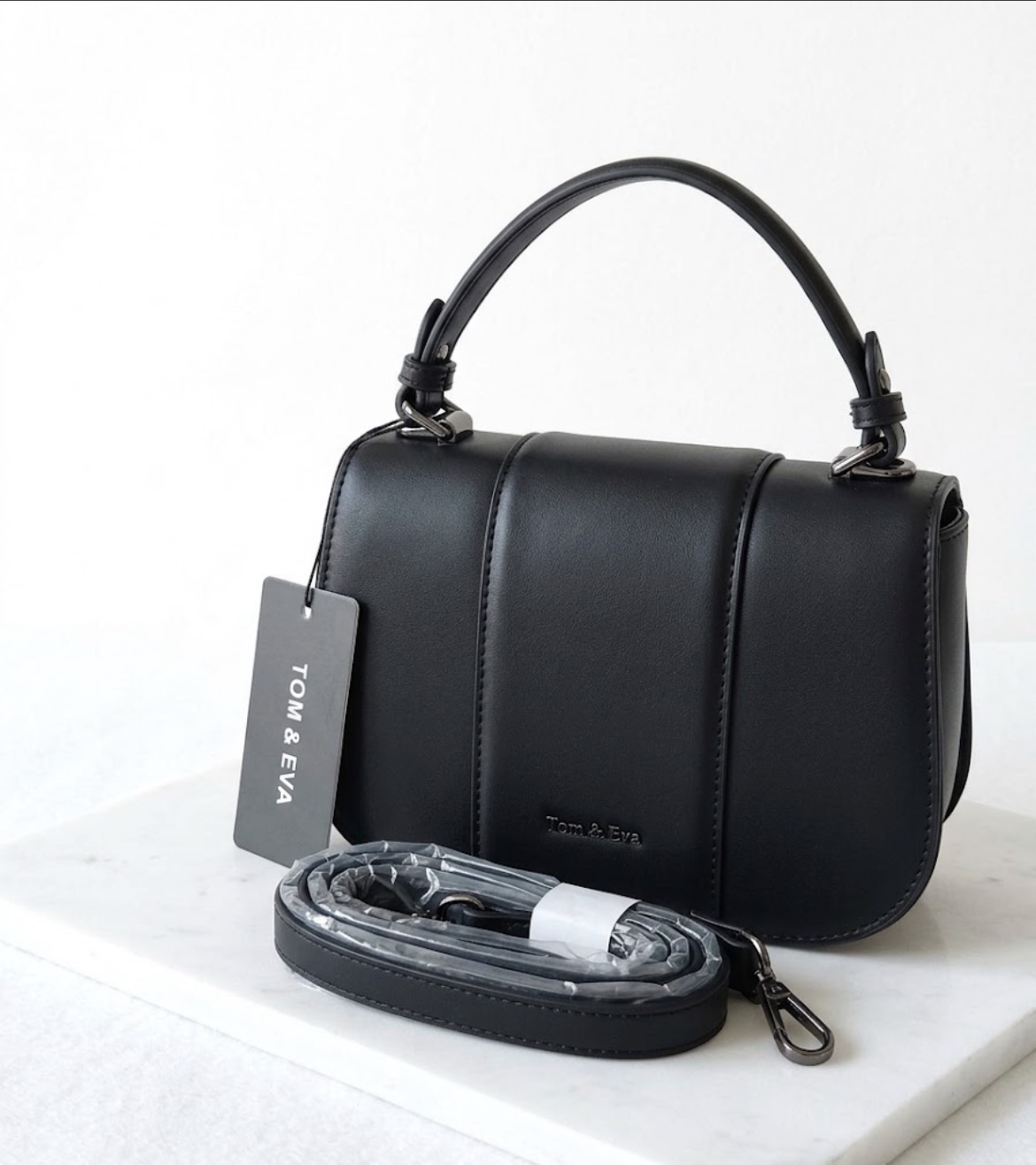 Mini sac clucht noir Tom&Eva