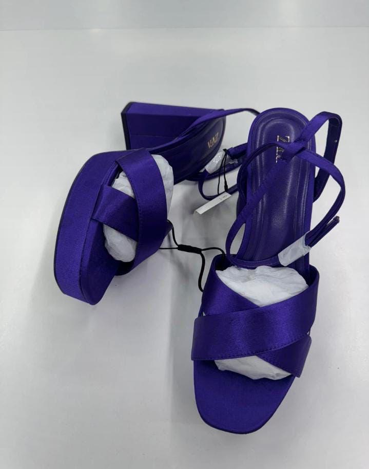 Sandale bloc violette Zara