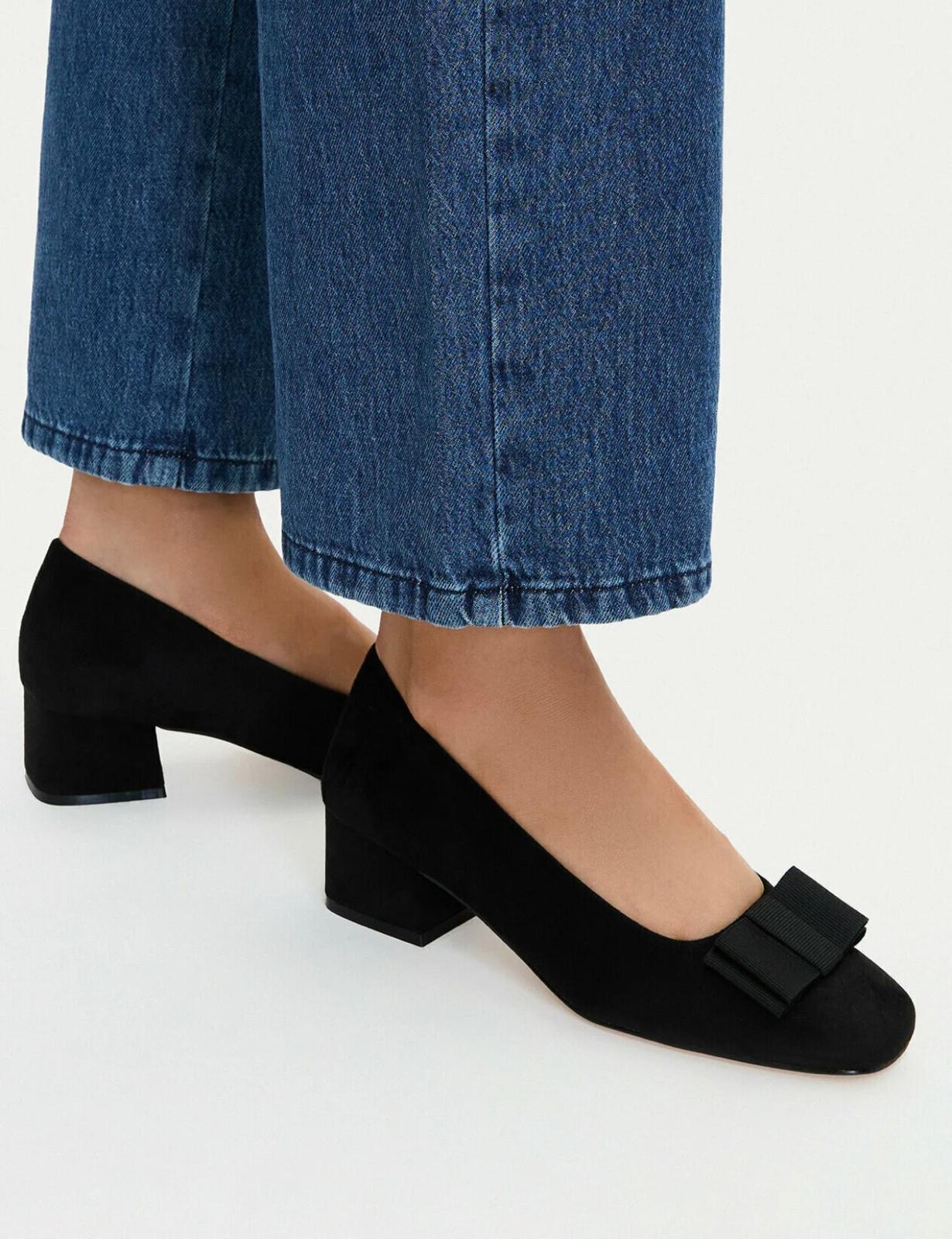 Escarpin bloc noire velours Jenny