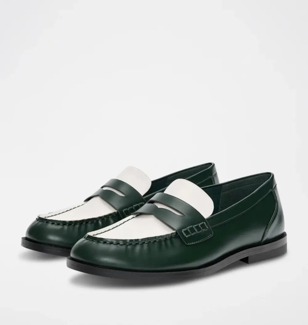 Pull&bear mocassin verte blanche