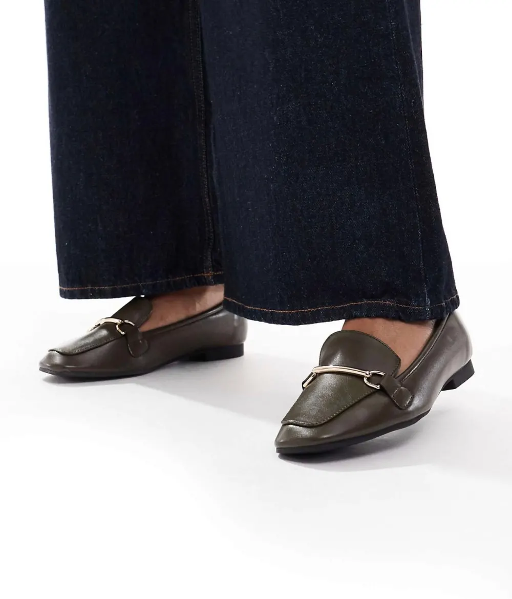 Newlook mocassin verte kakhi