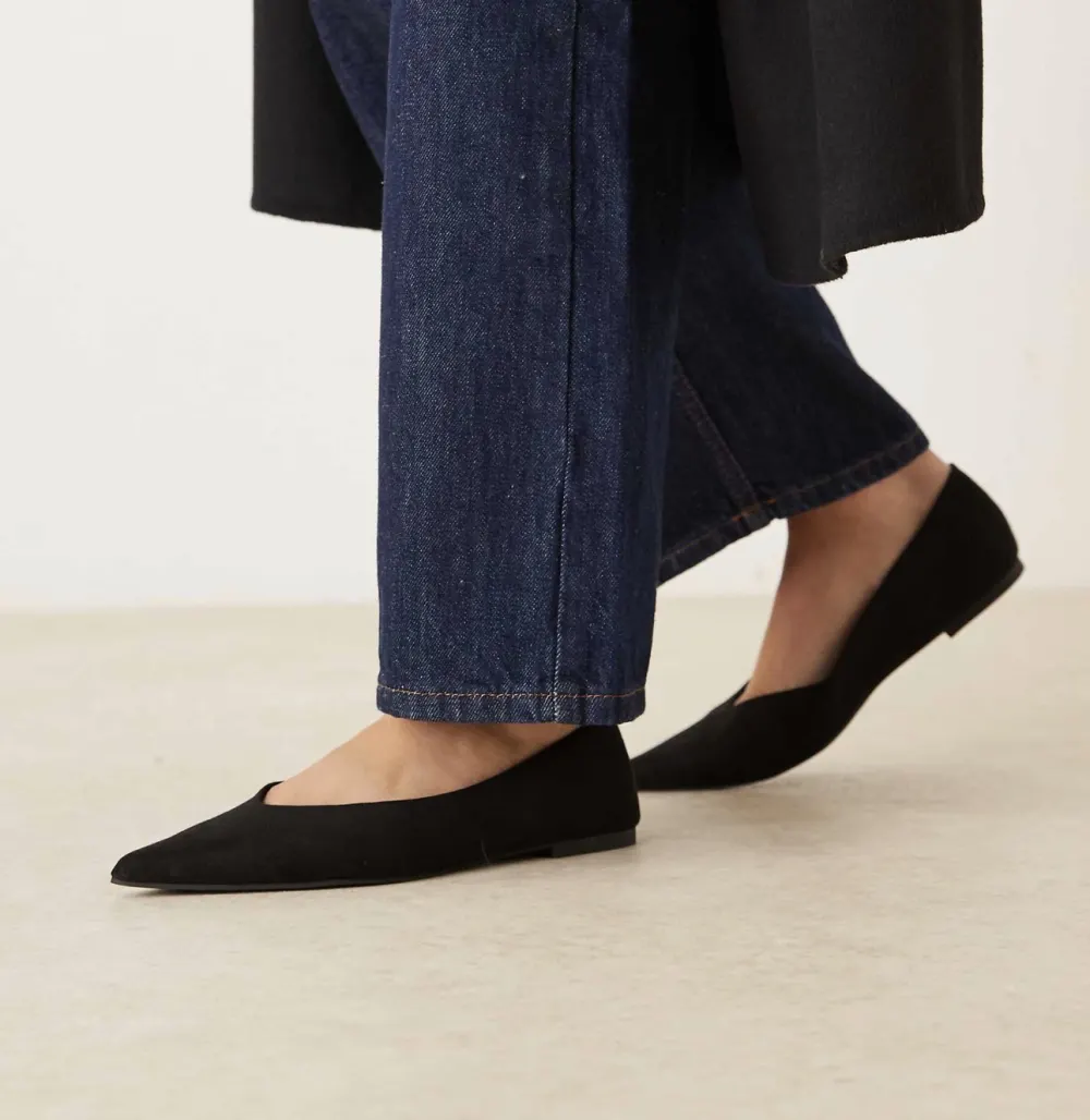 Ballerine noir dain Asos