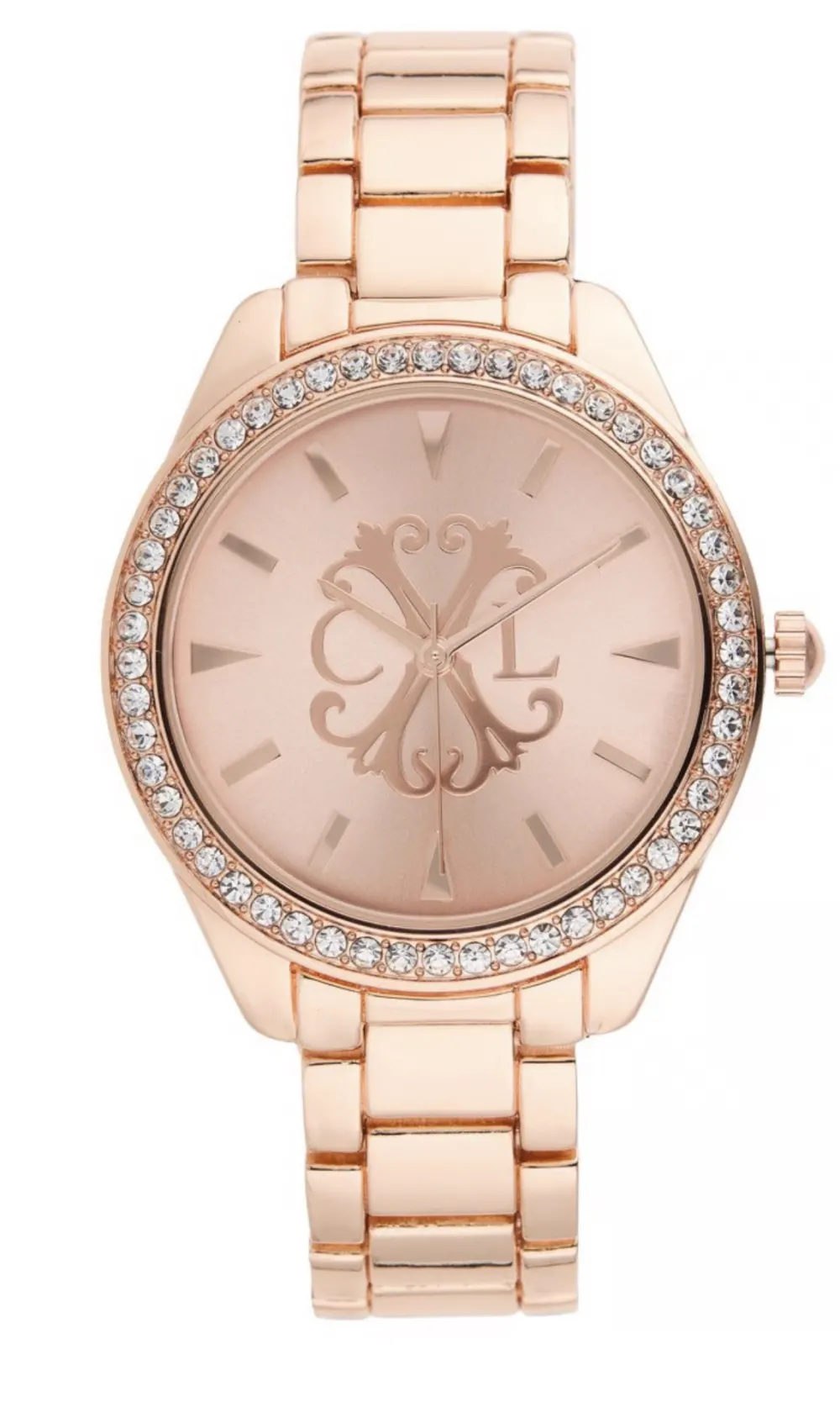 Montre fond dorée rose