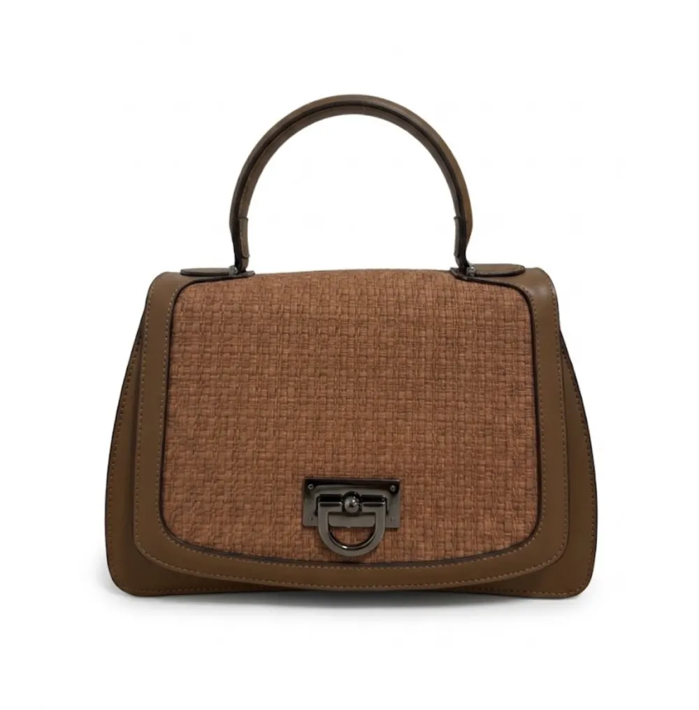 Sac marron tissée TE