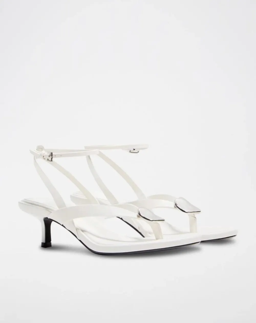 Sandale blanche Bershka