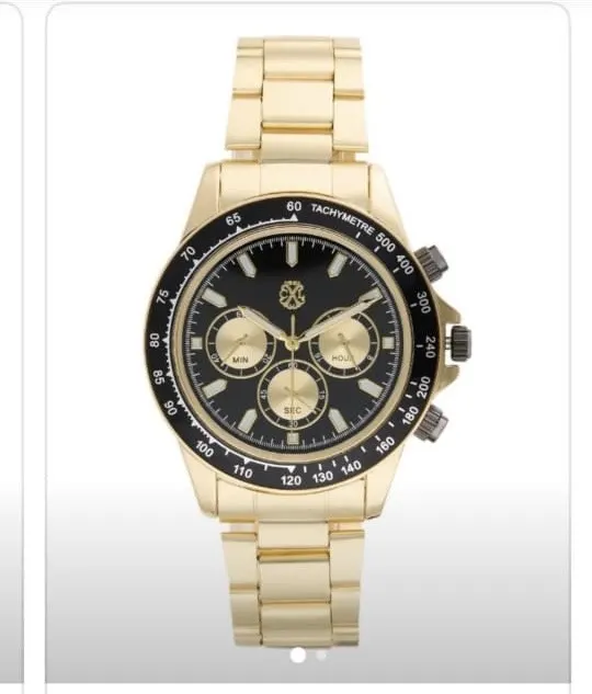Montre or fond noir Christian Lacroix