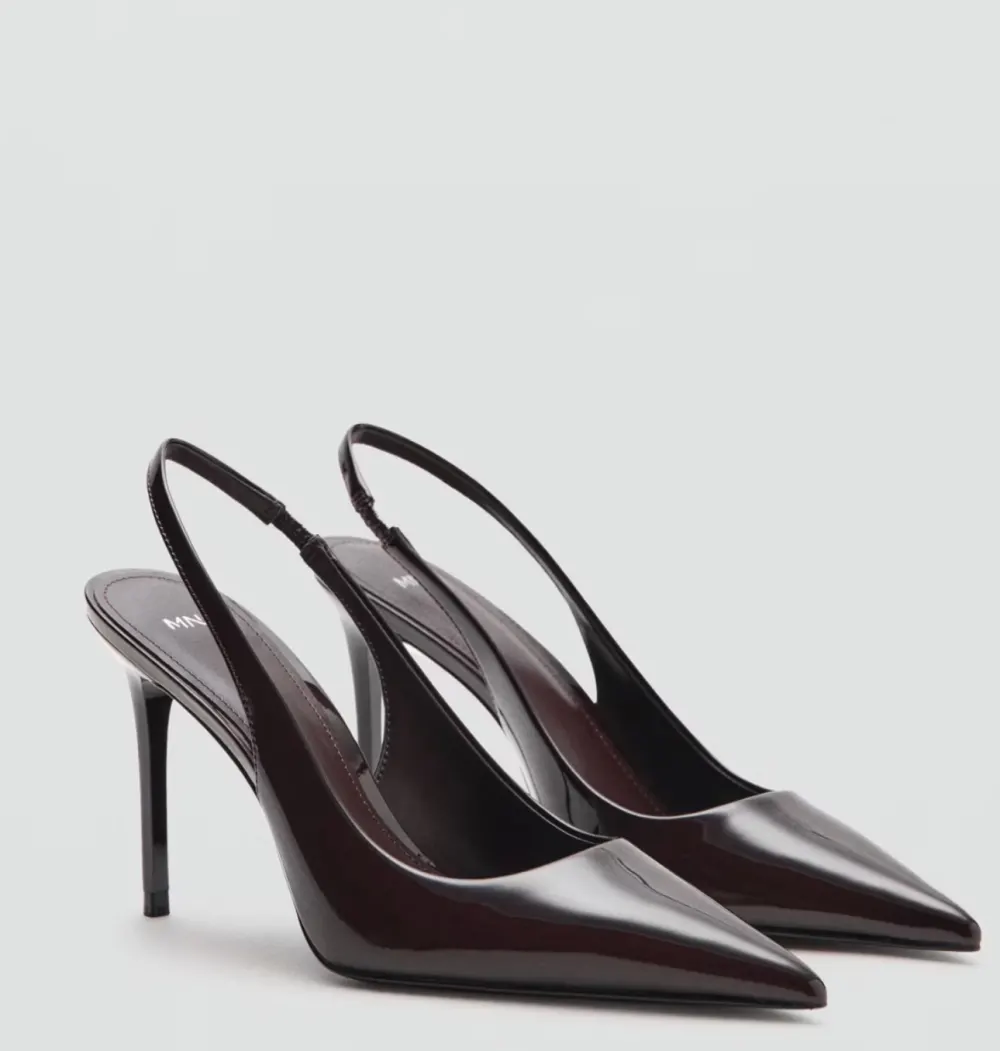 Slingback bordeau sombre Mango