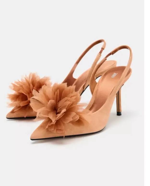 Slingback orange brique Zara