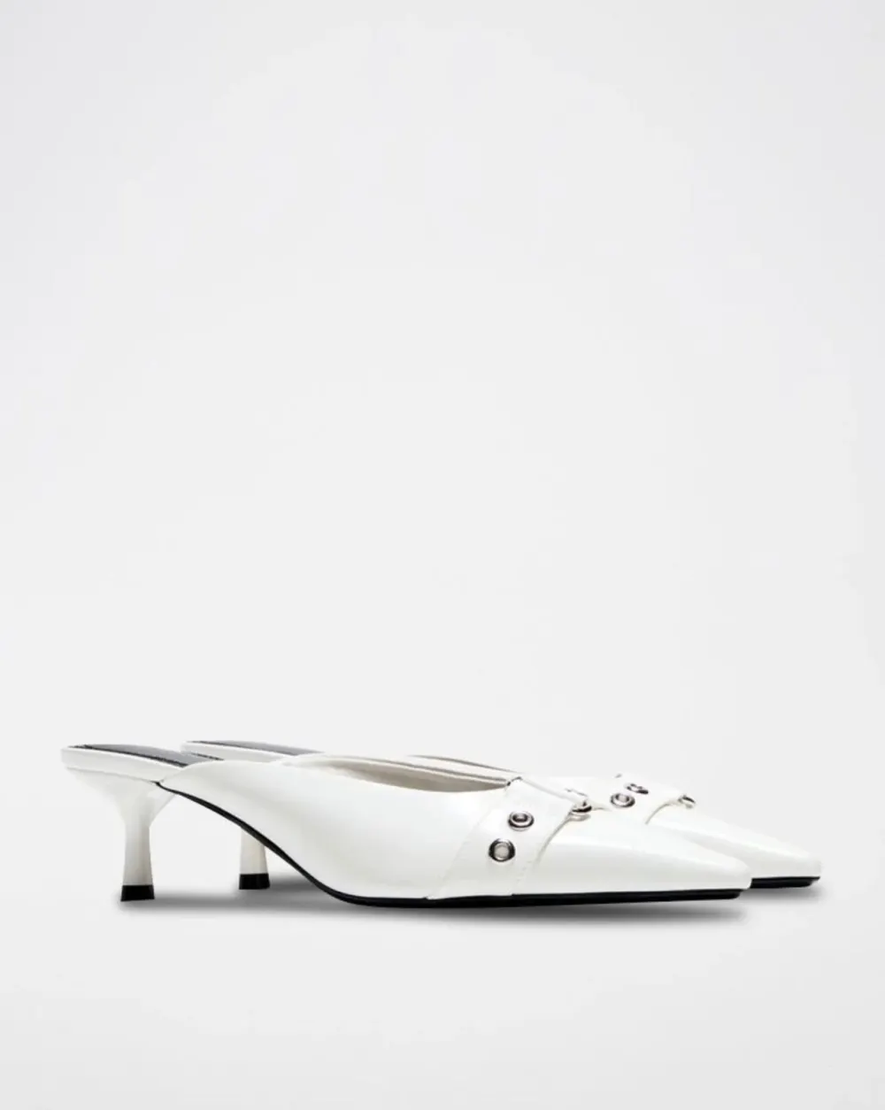 Mule blanche Bershka