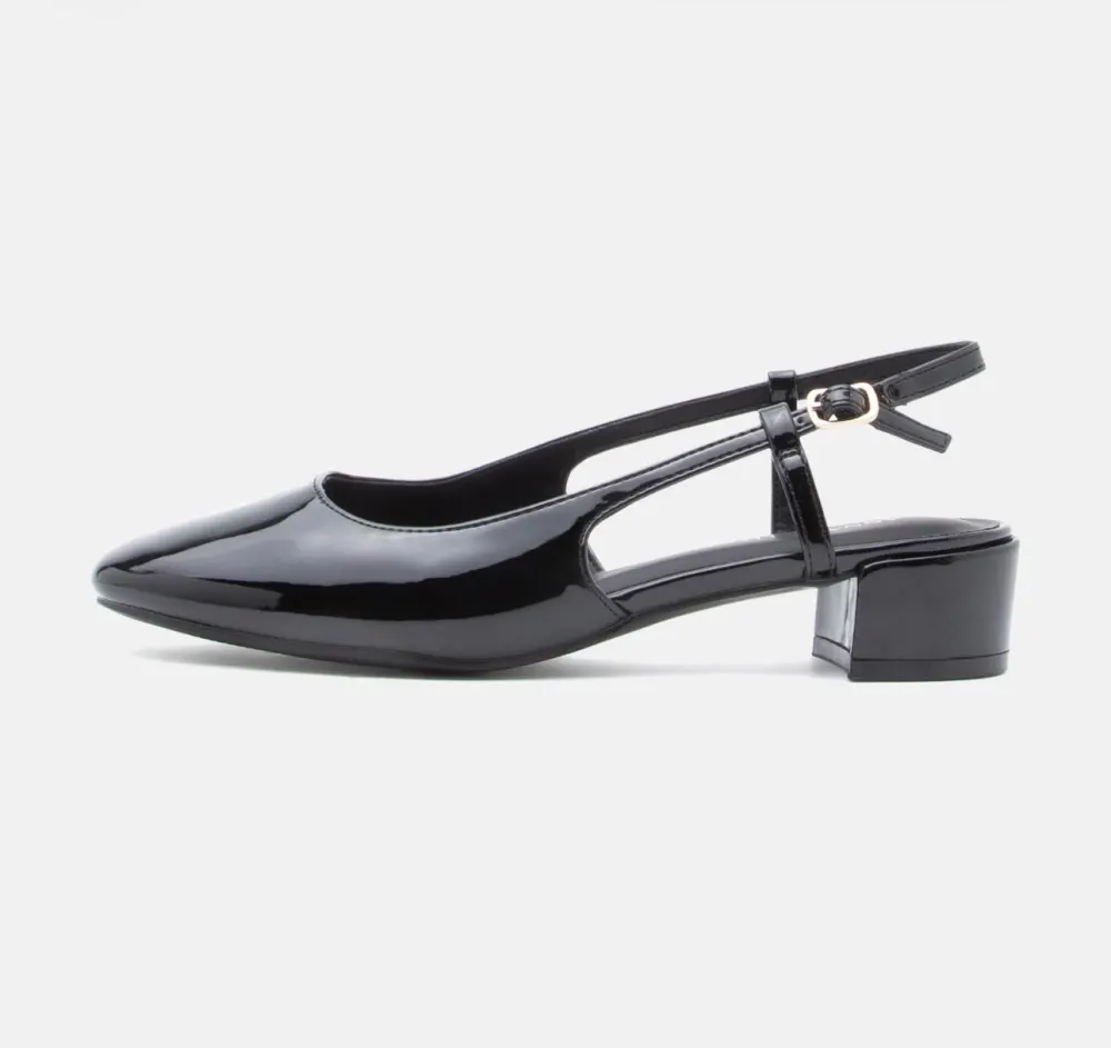 Slingback noire vernie Anna Field