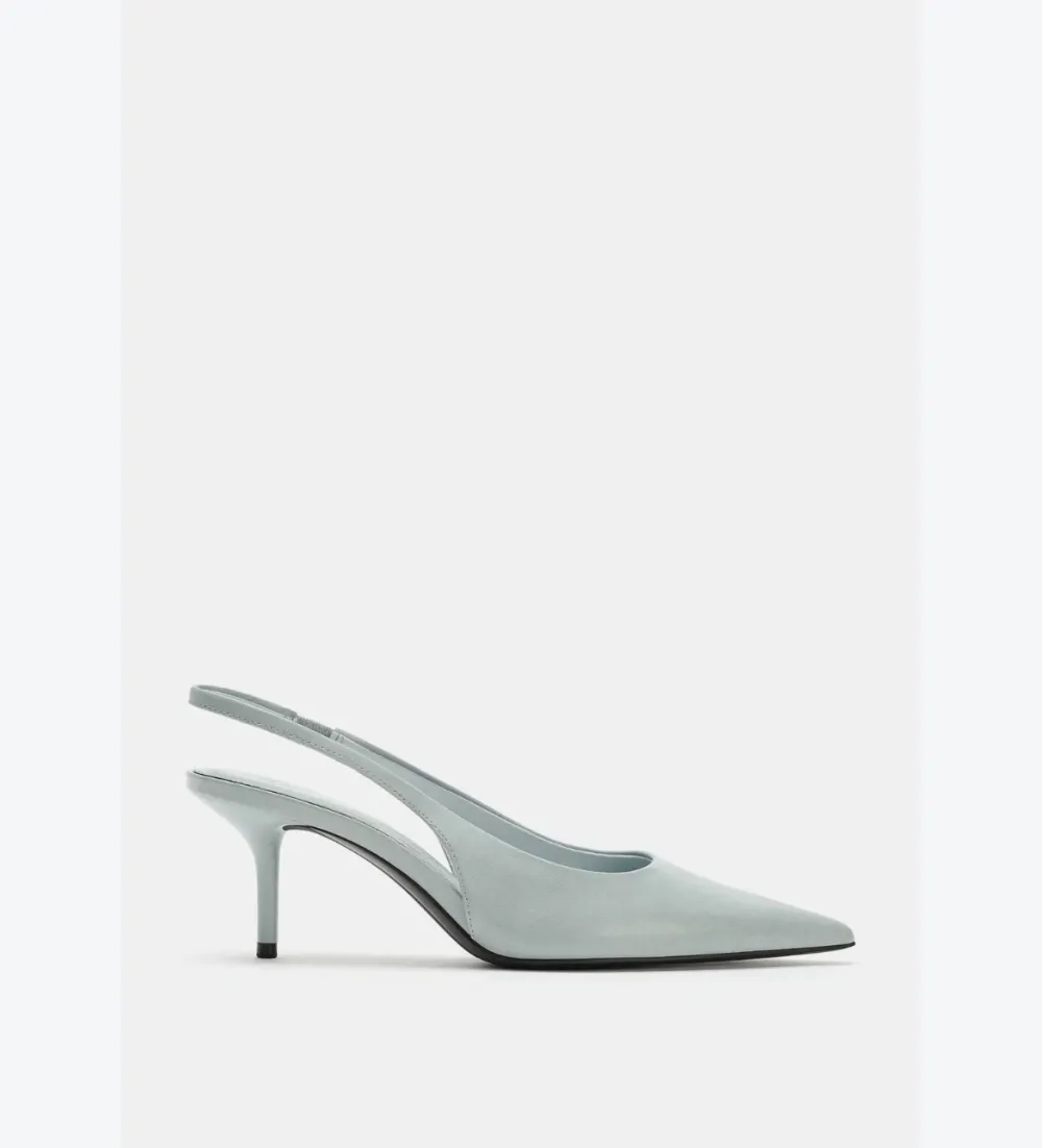 Slingback bleu ciel Zara