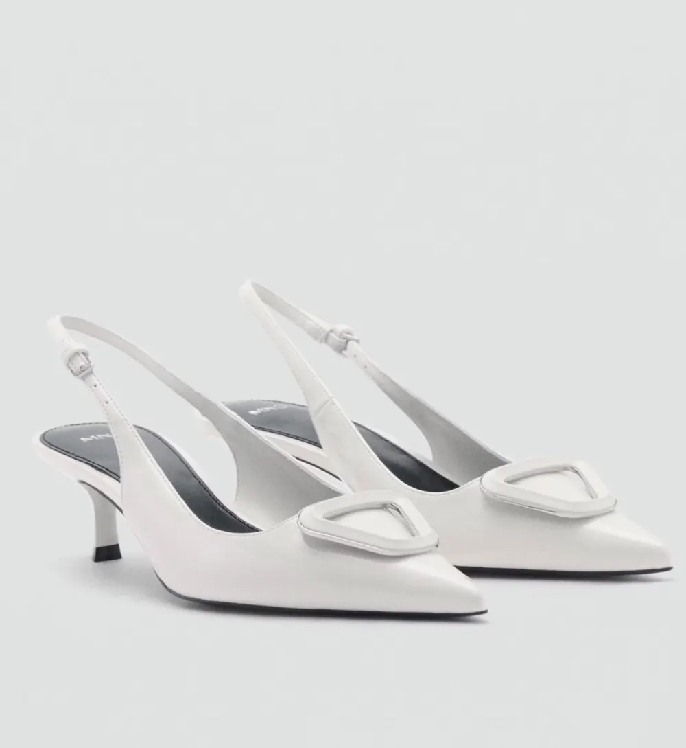 Slingback blanche Mango