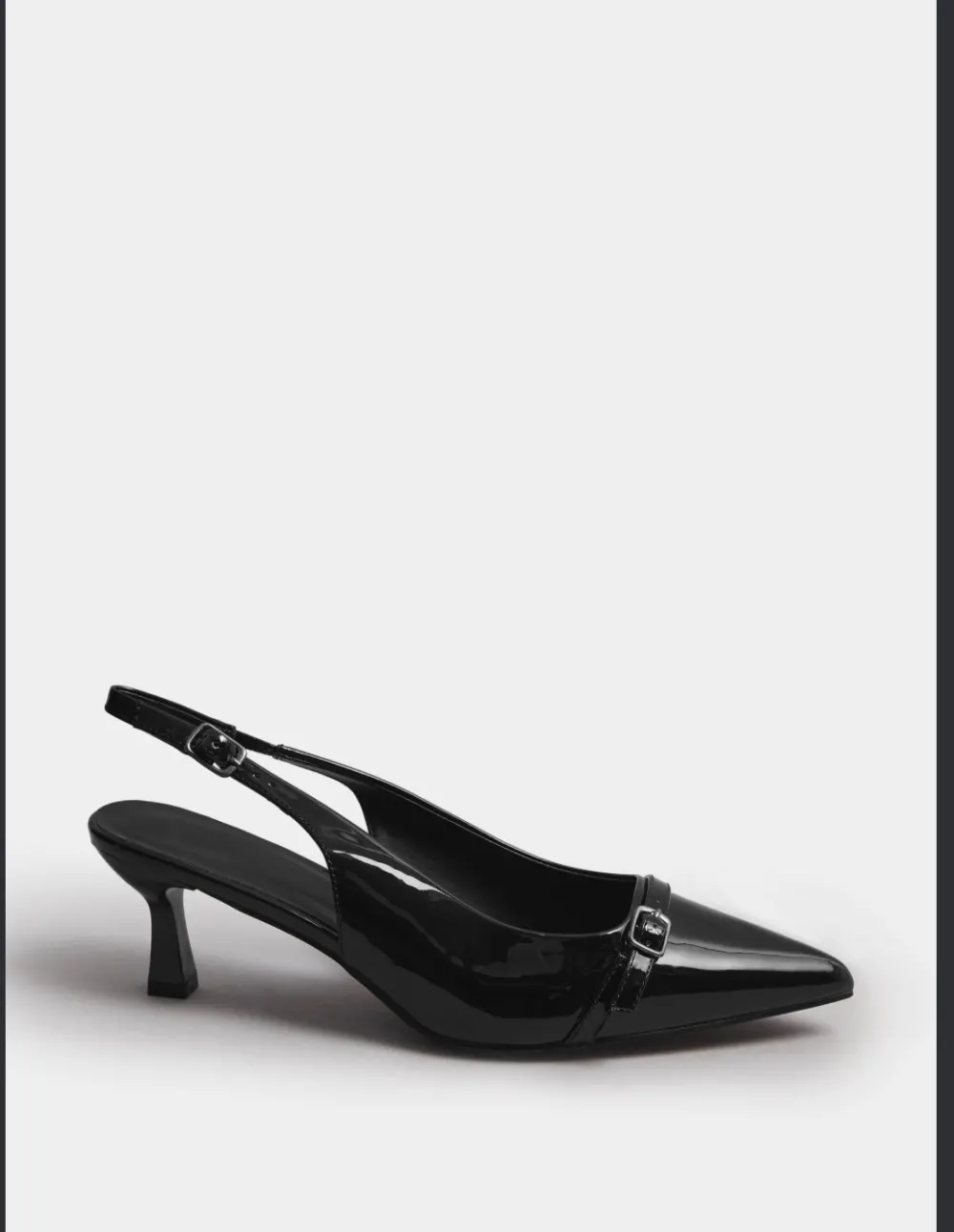 Slingback noire vernie Linzi