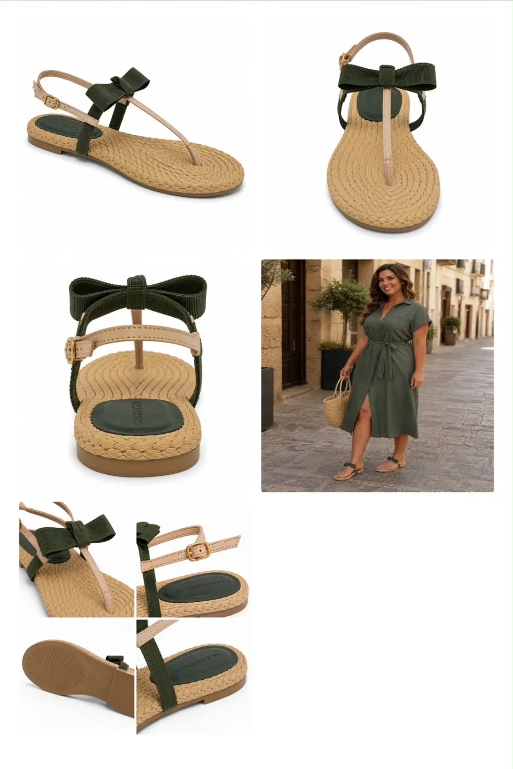 Sandale verte noeud Montevita