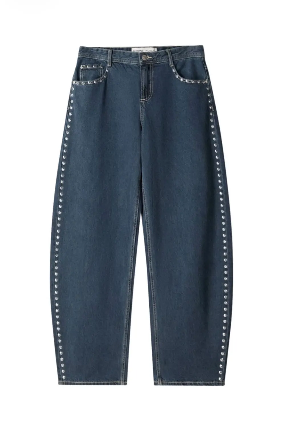 Pantalon jeans bleu Bershka