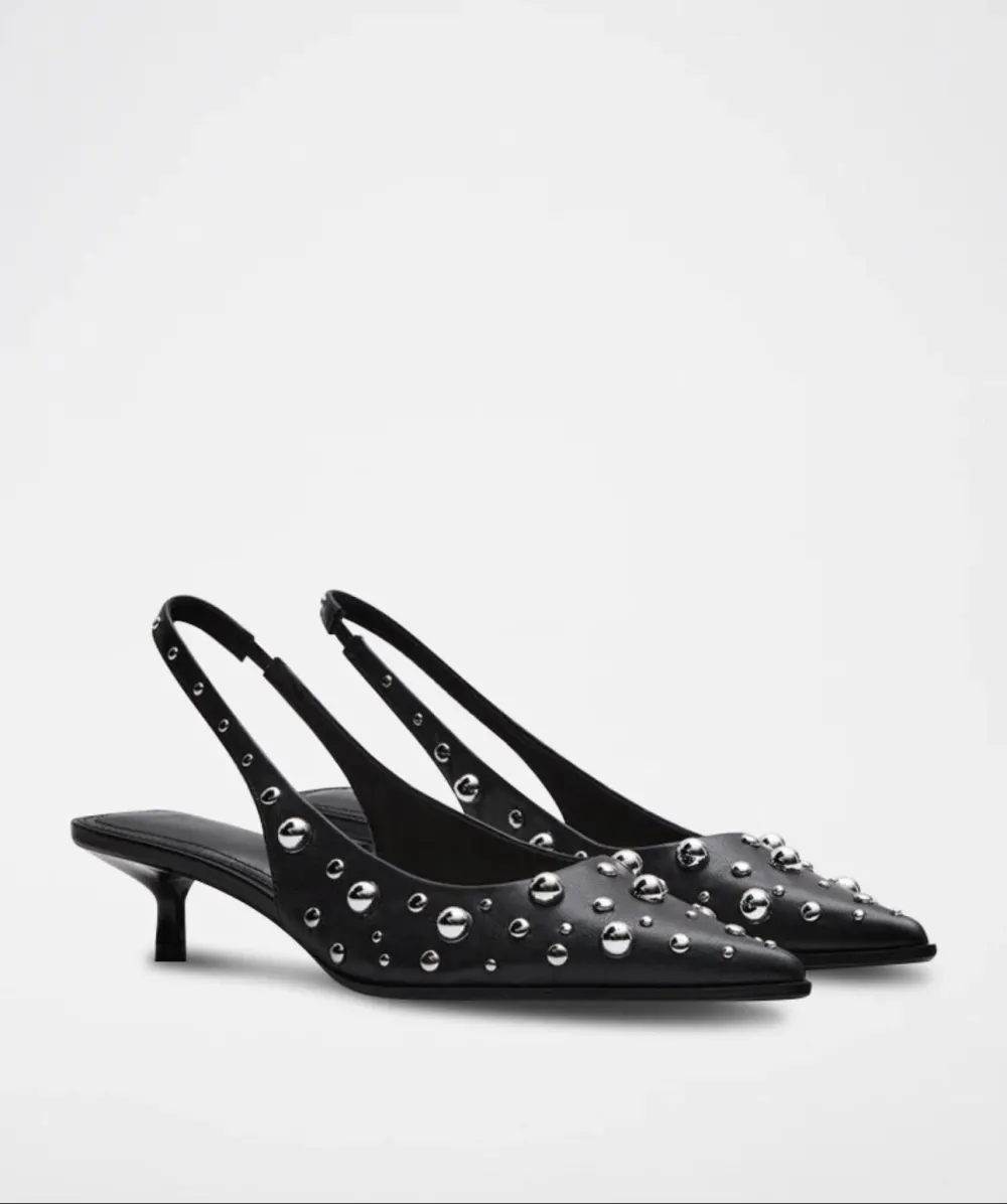 Slingback noir argent B - 2