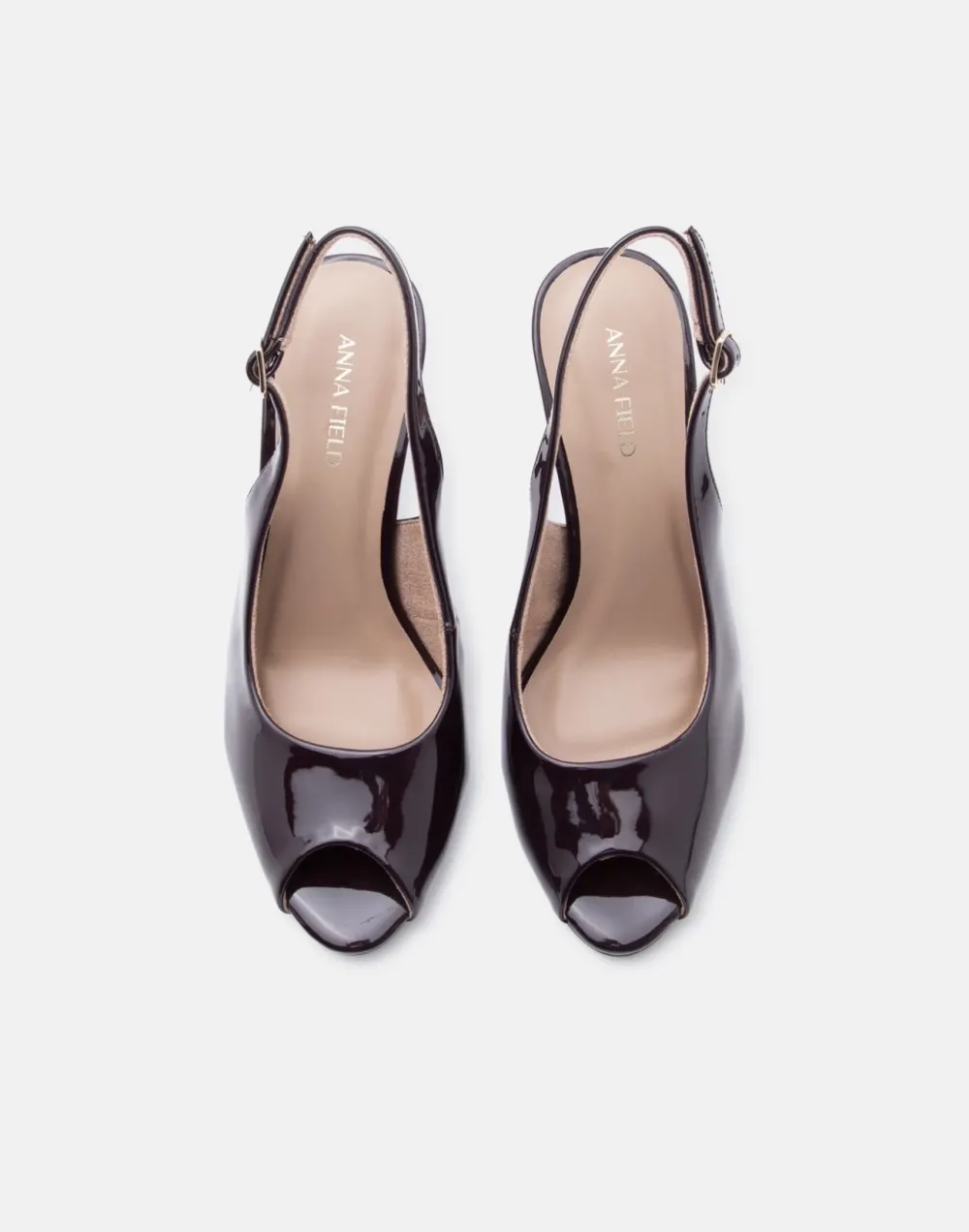 Slingback vernie bordeau AF - 4