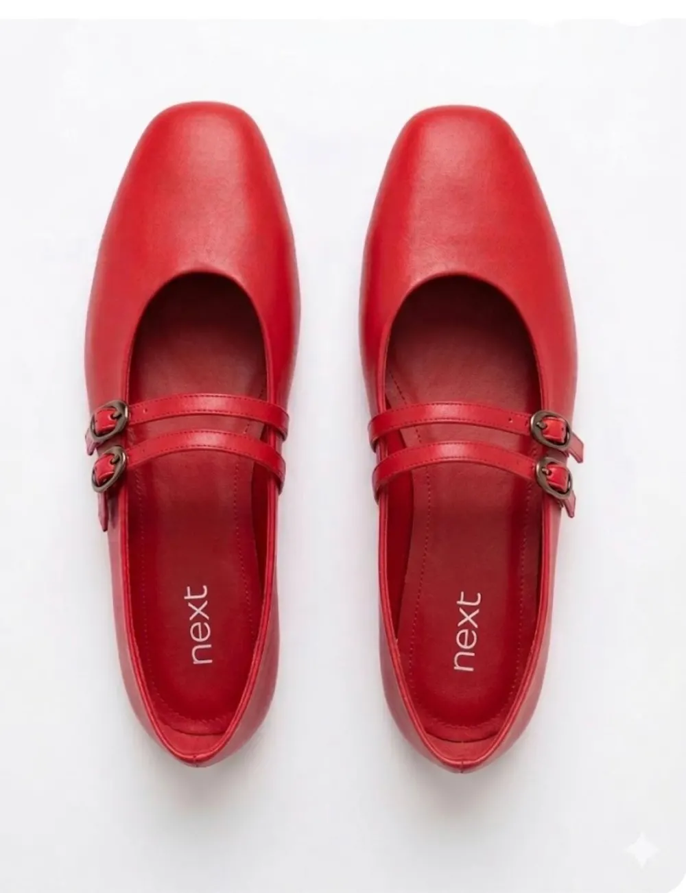 Ballerine rouge cuir Next - 2
