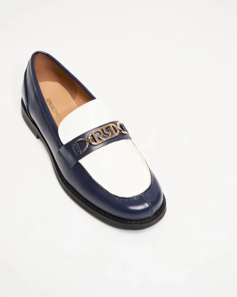 Mocassin bleu blanc Rinascimento - 2