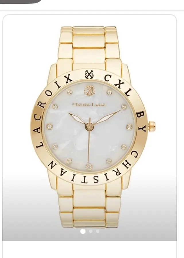 Montre or fond blanc Christian Lacroix - 2
